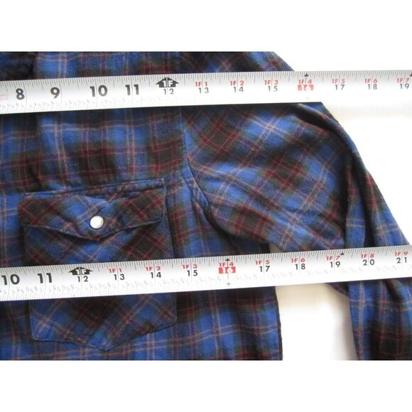 Women's Forever21 Plaid Pearl Snap Button Long Sleeve Shirt Sz S (WB384) - Picture 4 of 8